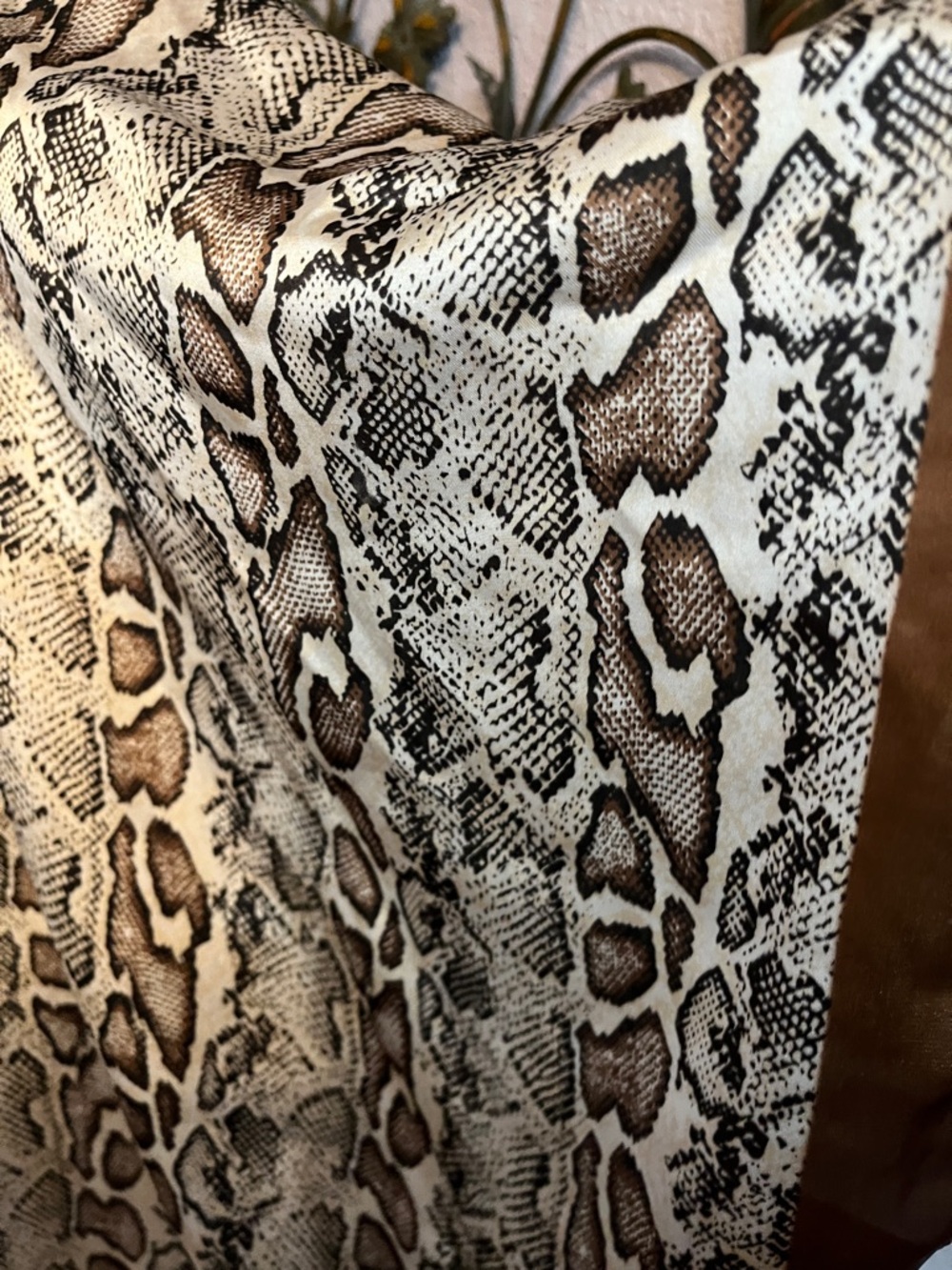 Time & Tru Kimono Snakeskin Print Sz  Os - Picture 5 of 8